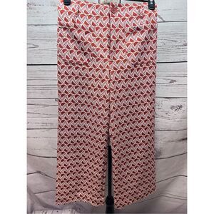 Jones & Co size 6 orange and white slacks‎ with pockets and belt loop - 3214